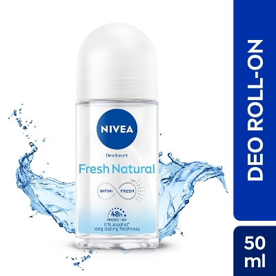 Picture of NIVEA Fresh Natural Roll On, 50ml| 48 H Smooth & Beautiful Underarms| 0% Alcohol | For Women