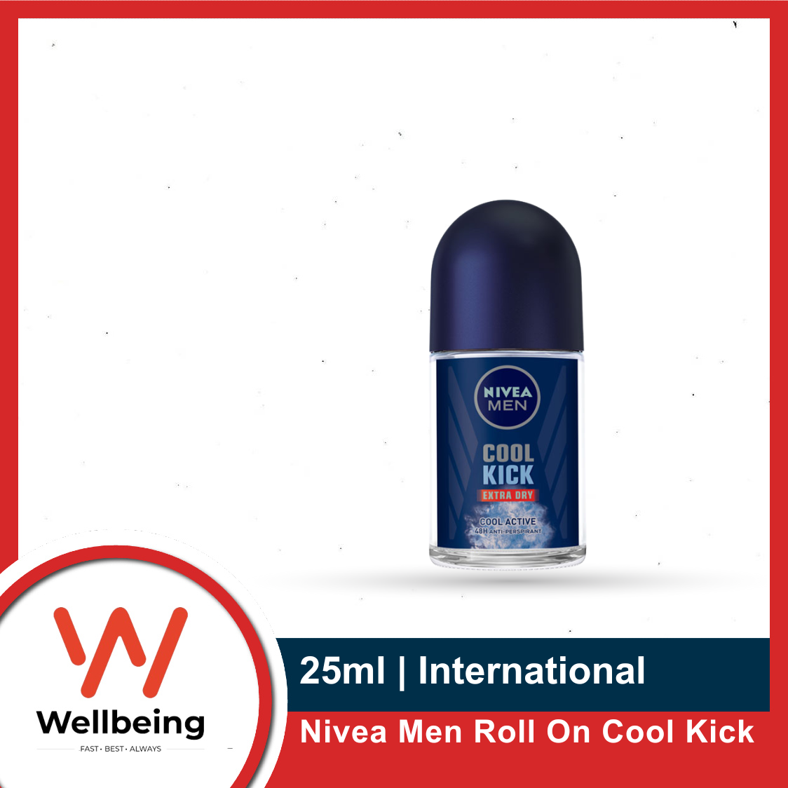 Picture of Nivea Men Roll On 50ml Cool Kick Extra Dry Cool Blue 48Hour Deodorant
