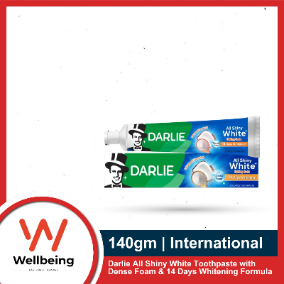Picture of Darlie All Shiny White Baking Soda Clean Fluoride Toothpaste with Dense Foam & 14 Days Whitening Formula 140gm