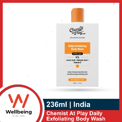Picture of Chemist At Play Daily Exfoliating Body Wash 236ml |4% (Salicylic Acid,Vitamin E & Lactic Acid)|Paraben & SLS Free|Gentle Exfoliating Shower Gel|Removes Tan & Body Acne|Prevents Dry,Rough,Bumpy Skin|Unisex
