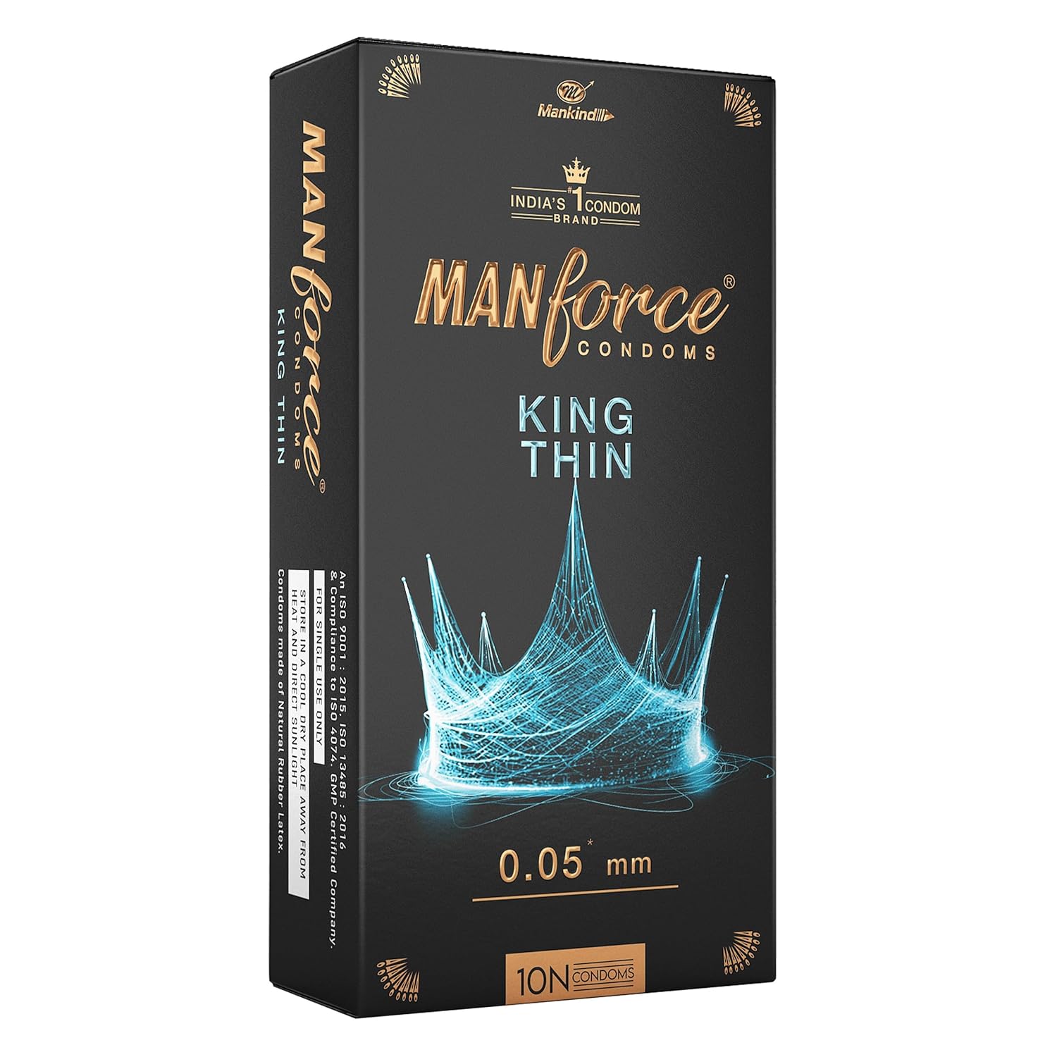 Picture of Manforce King Thin 0.05mm Ultra-Thin Unflavored Condoms 10pcs Pack | India