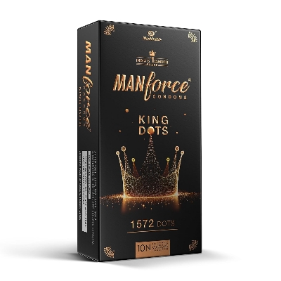 Picture of Manforce King Dots 1572 Extra Dotted Unflavored Condoms 10pcs Pack | India