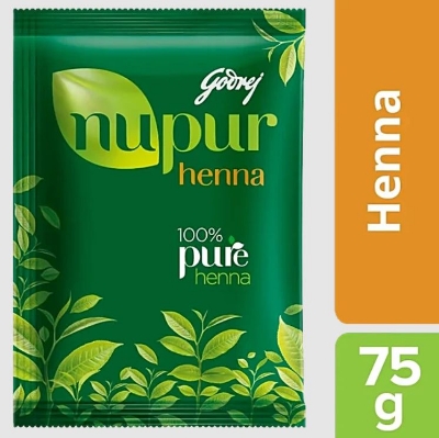 Picture of Godrej Nupur 100% Pure Henna Powder 150gm/75gm for Hair Colour (Mehandi) | for Hair, Hands & Feet
