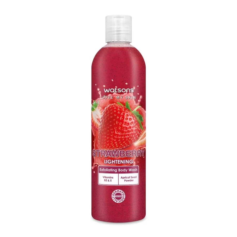 Picture of Watsons Strawberry Lightening Exfoliating Body Wash 410gm | Made in Thailand