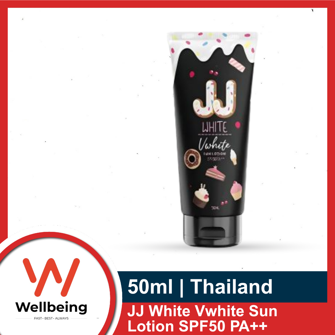 Picture of JJ White Vwhite Sun Lotion SPF50 PA++ 50ml | Thailand