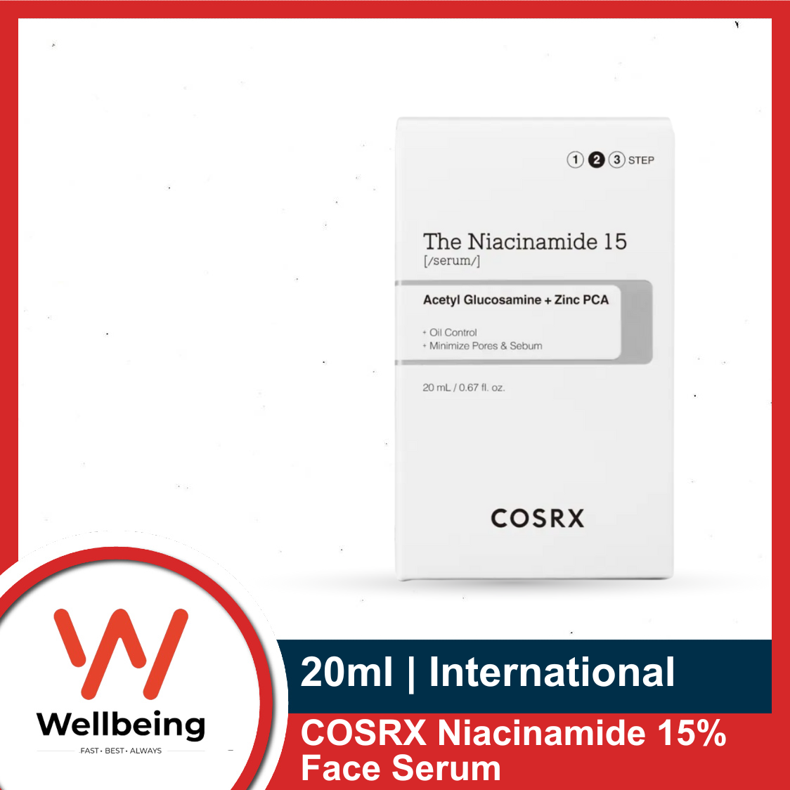Picture of COSRX Niacinamide 15% Face Serum 20ml Minimizing Pores & Sebums, Blemish Treatments for Discoloration, Dark Spots, Enlarged Pores, Anti-aging
