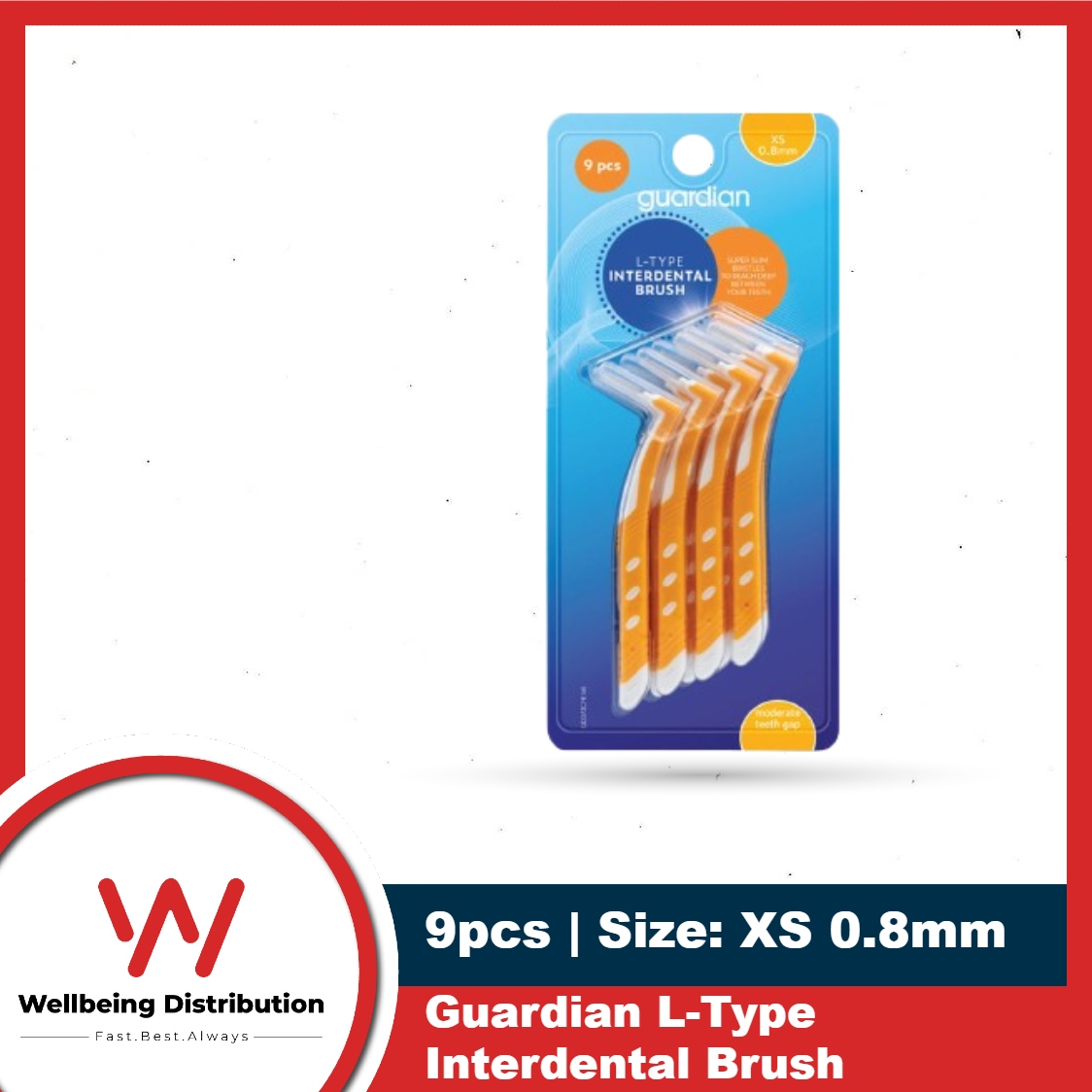 Picture of Guardian L-Type 9pcs XS 0.8mm Interdental Brush