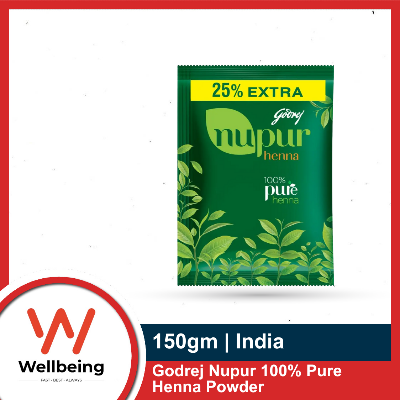 Picture of Godrej Nupur 100% Pure Henna Powder 150gm/75gm for Hair Colour (Mehandi) | for Hair, Hands & Feet