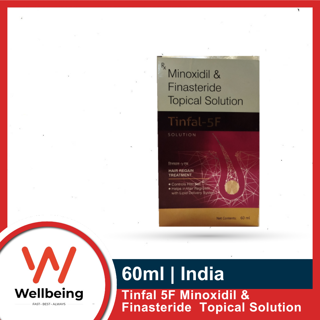 Picture of Tinfal 5F Minoxidil Solution with Finasteride Topical Solution 60ml