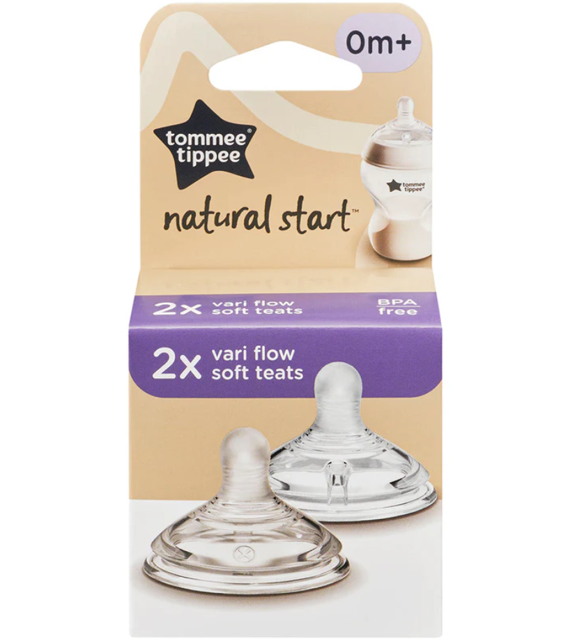 Picture of Tommee Tippee Natural Start 2x VARI Flow Soft Teat 2s Pack 0m+
