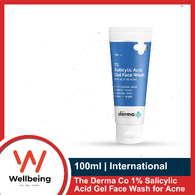 Picture of The Derma Co 1% Salicylic Acid Gel Face Wash for Acne 100ml | Deeply Cleanses & Exfoliates | Helps Reduce Acne & Controls Oil Production