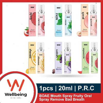 Picture of BOAE Fruit Fresh Breath Spray 20ml Mouth Freshener Spray Bad Breath killer Spray Fruit Flavor Remove Bad Breath Oral Care Portable Work Travel Long Lasting Sweet Spray