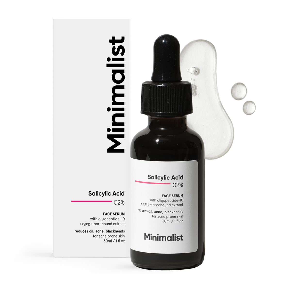 Picture of Minimalist Anti-Acne 2% Salicylic Acid Face Serum 30ml for All Skin Types | Reduces Blackheads,Oiliness, Excess Oil & Bumpy Texture | BHA Based Exfoliant