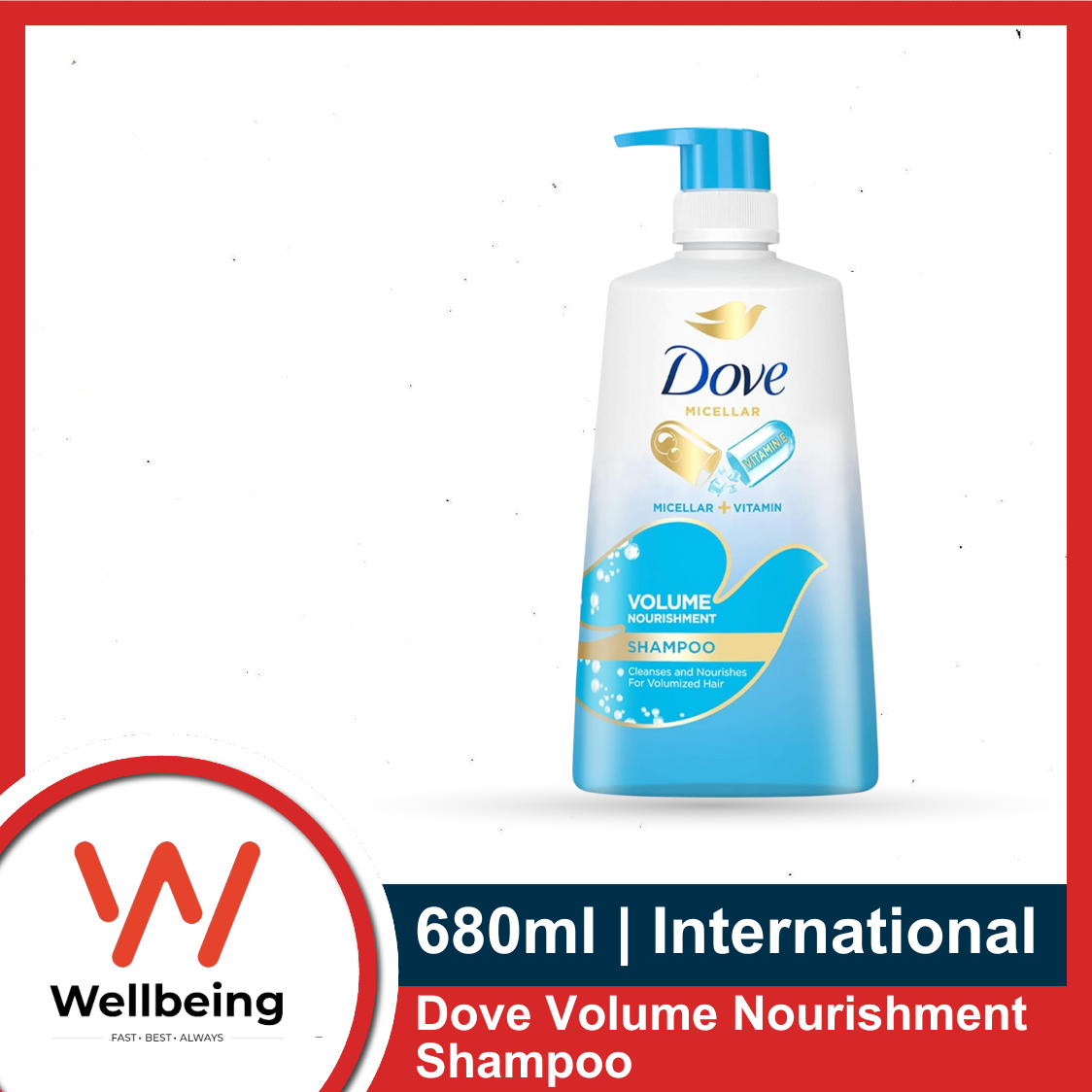Picture of Dove Micellar Vitamin Volume Nourishment Shampoo 680ml