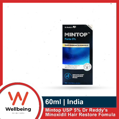 Picture of Mintop USP 5% Dr Reddy's 60ml Minoxidil Topical Solution Hair Restore Formula | India