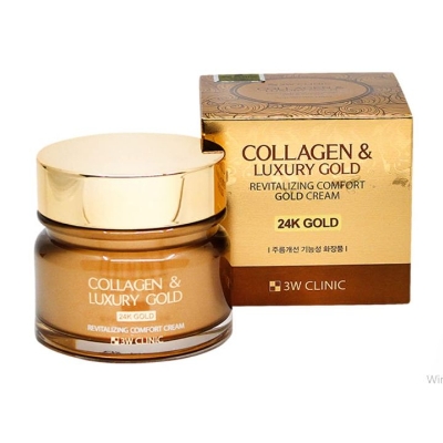 Picture of 3W Clinic Collagen & Luxury Gold Revitalizing Comfort Moisture 24K Gold Cream 100ml (Korea)
