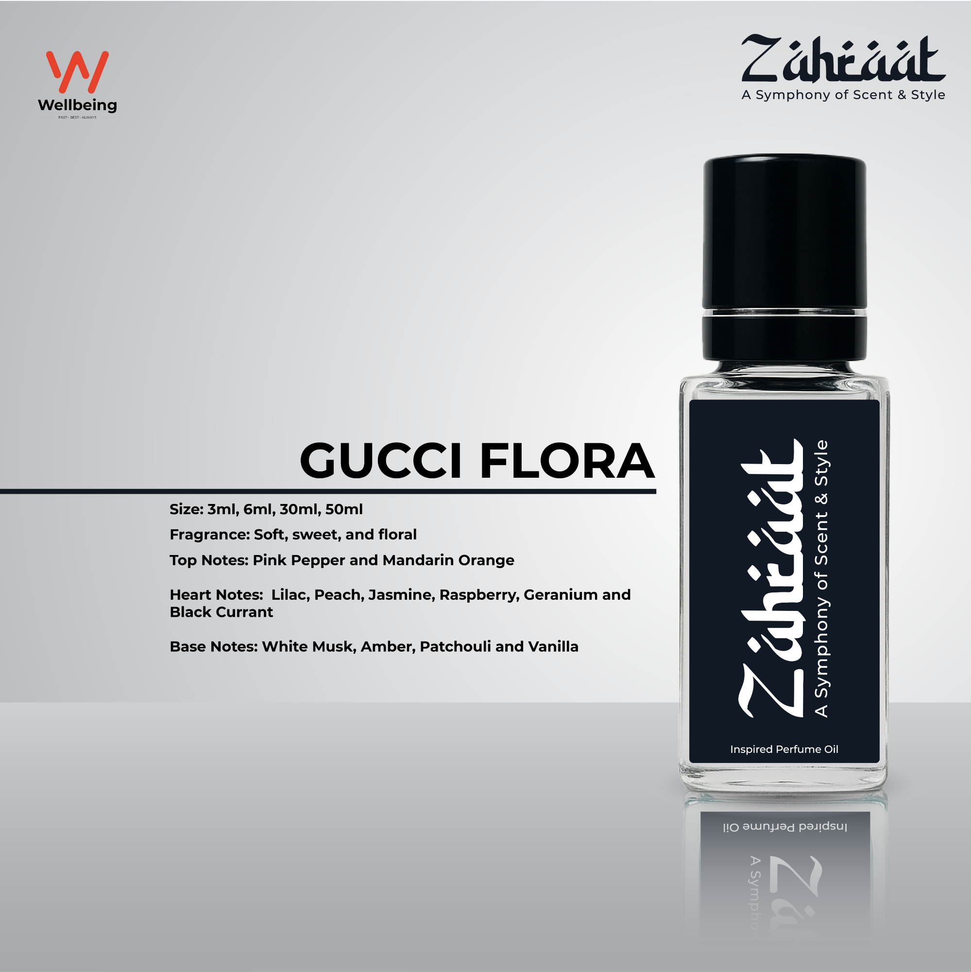 Picture of Zahraat G Flora Attar/Ator 3ml Long Lasting Halal Perfume Oil