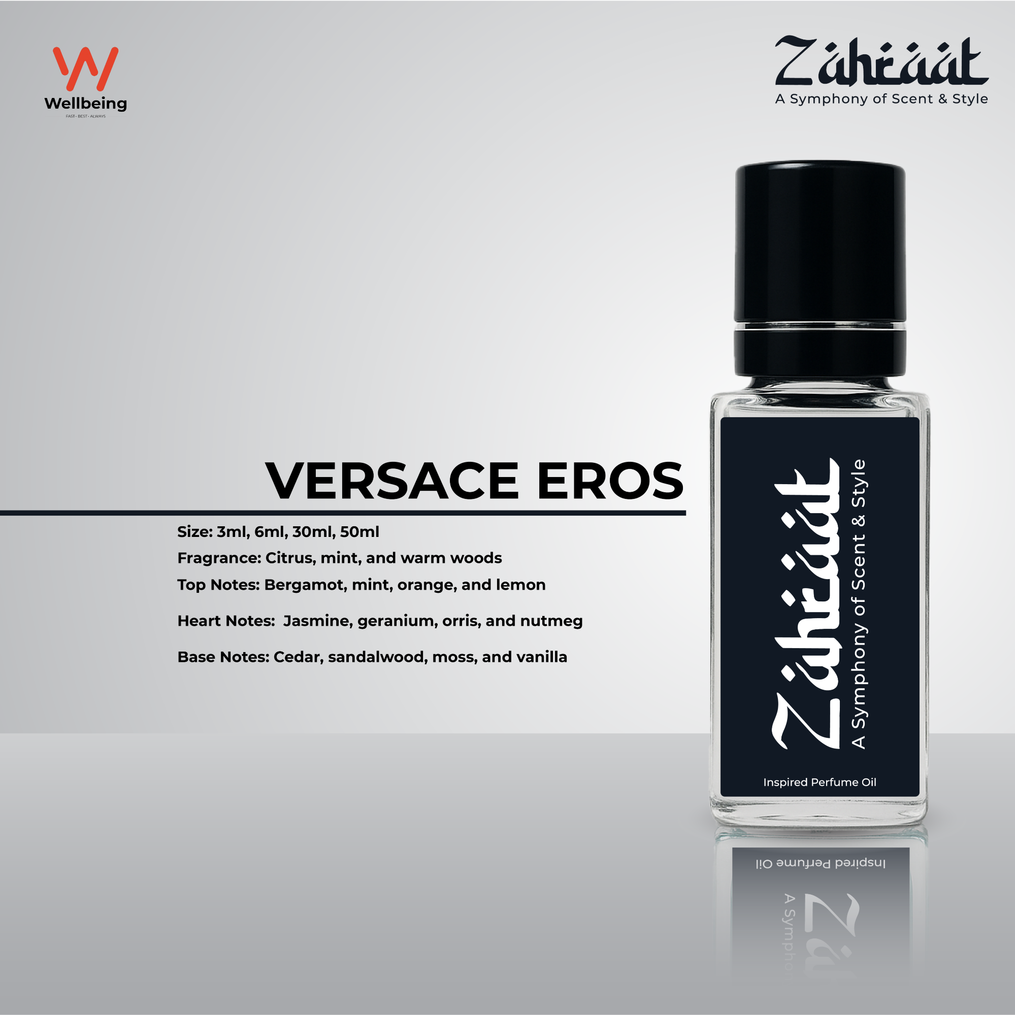 Picture of Zahraat Versacce Erose Attar/Ator 3ml Long Lasting Halal Perfume Oil