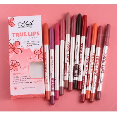Picture of MENOW True Lips 12 Color Lip Liner Pencil 12pcs Set