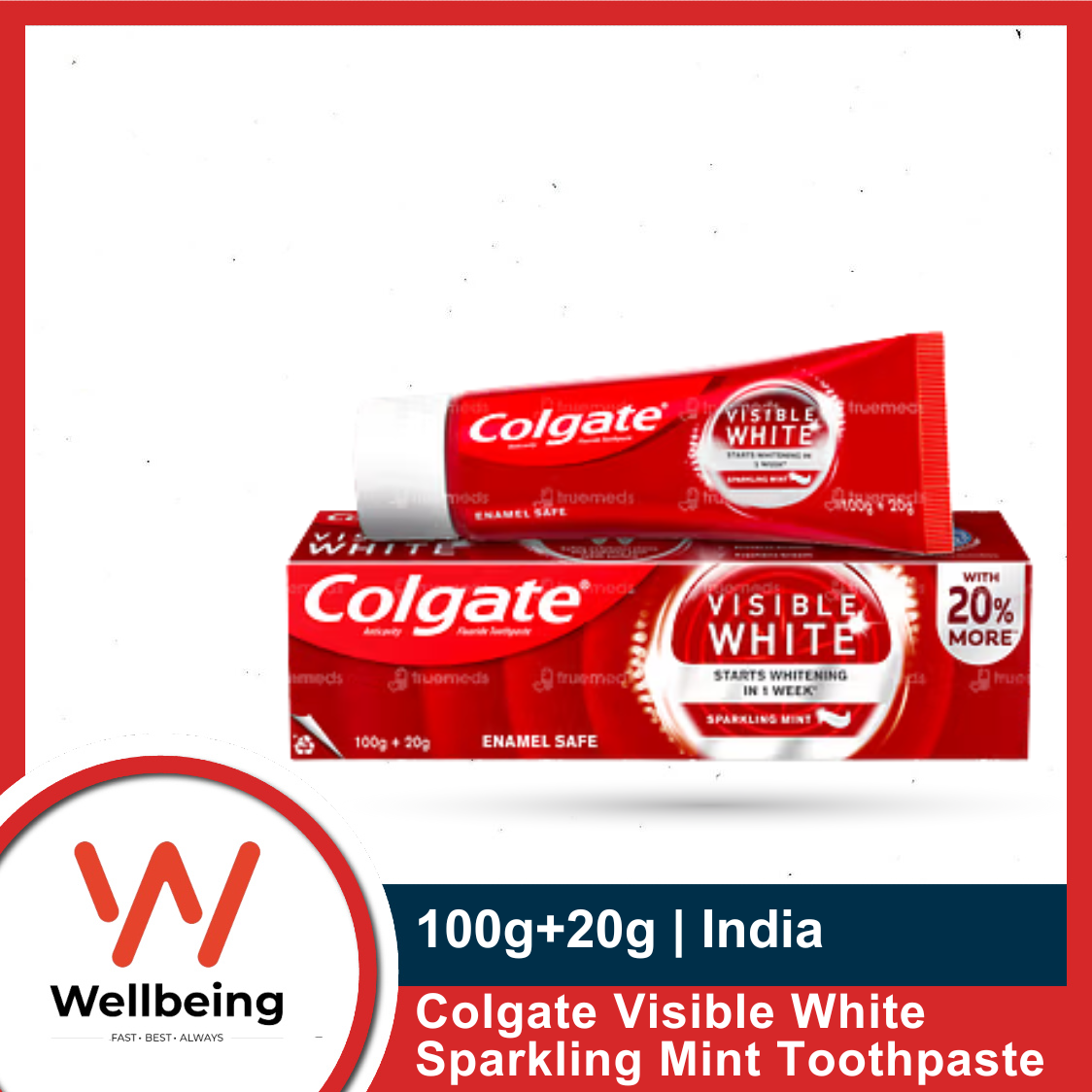 Picture of Colgate Visible White Sparkling Mint Toothpaste 100g+20g | India