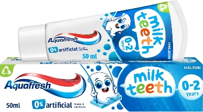 Picture of Aquafresh Milk Teeth 0-2 Years Kids Toothpaste 50ml Toddler Toothpaste for Infants, Gentle care for Milk Teeth | UK