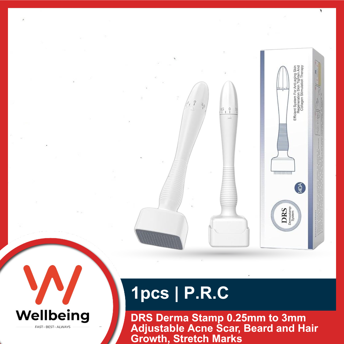 Picture of 1pcs DRS Derma Stamp 0.25mm to 3mm Adjustable Acne Scar, Beard and Hair Growth, Stretch Marks