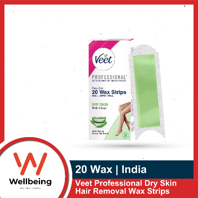 Picture of Veet Professional Dry Skin Hair Removal Wax Strips 20 Strips for Body & Legs