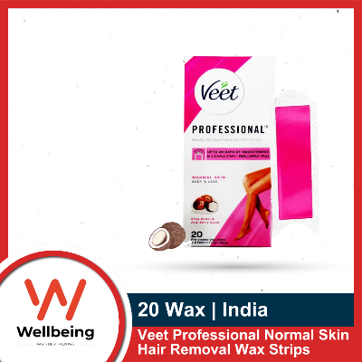 Picture of Veet Professional Normal Skin Hair Removal Wax Strips 20 Strips/ 8 Strips for Body & Legs
