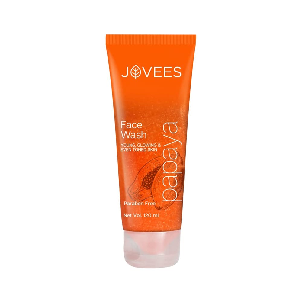 Picture of Jovees Herbal Papaya Face Wash 120ml For Glowing and Clear Skin with Papaya & Bilberry Ext | Gentle Cleanser For Brightens Skin, Removes Pigmentation & Dark Spots | For All Skin Types | India