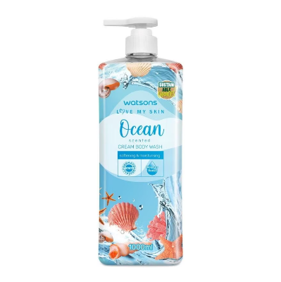 Picture of WATSONS Love My Skin OCEAN Scented Cream Body Wash 1000ml | Malaysia