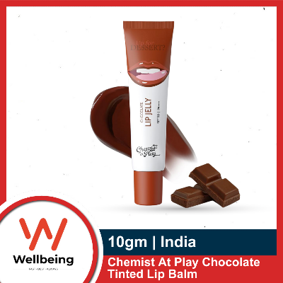 Picture of Chemist At Play Chocolate Tinted Lip Balm 10gm for Dry, Chapped & Pigmented Lips | Gives 24 hours moisturization | SPF 50 PA++++ | Has 2% Kojic Acid, Hyaluronic Acid, ceramides & Peptides | India
