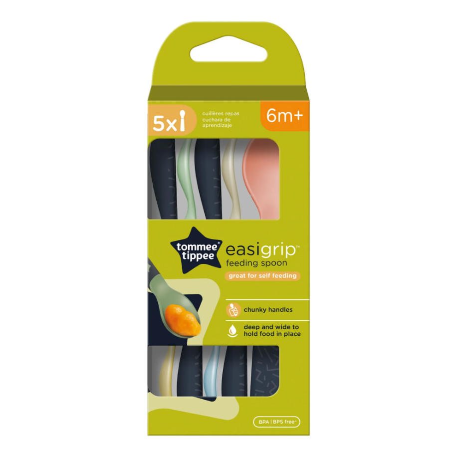 Picture of Tommee Tippee Easigrip Self-Feeding Spoon 5pcs Set for 6m+ Babies Spoon Multicolor