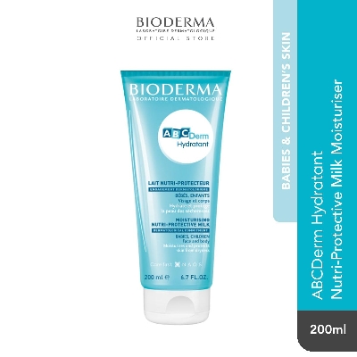 Picture of Bioderma ABCDerm Hydratant Cream for Babies, Children Face & Body 200ml/ 45ml | France