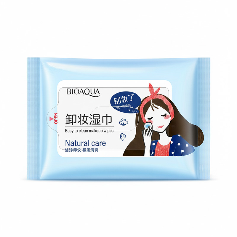 Picture of BIOAQUA makeup remover and wet scarf cleansing deep cleaning, moisturizing makeup wipes- 25 Tab/set