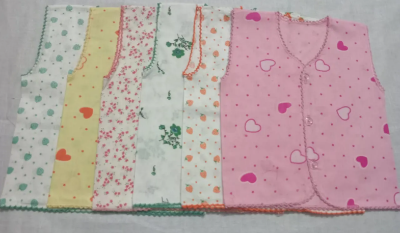 Picture of 6pcs Combo Nima for Baby Multicolor Print / Solid Color Cotton Nima with Front Button for New Born Baby 0-6 Month Babies Cloths