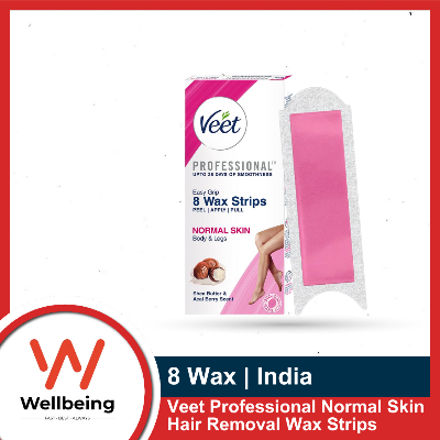 Picture of Veet Professional Normal Skin Hair Removal Wax Strips 20 Strips/ 8 Strips for Body & Legs