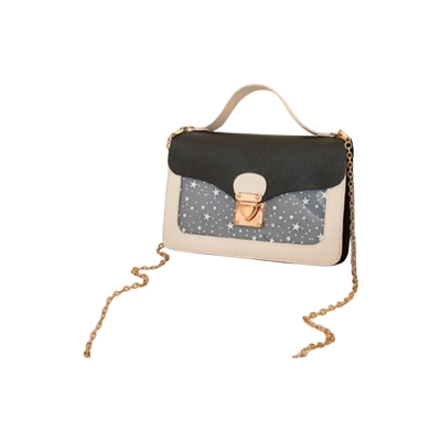 Picture of Square Star Sequin Messenger Crossbody Bag for Women- Black