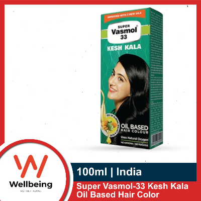 Picture of Super Vasmol-33 Kesh Kala Oil Based Hair Color Natural Black 100ml | India