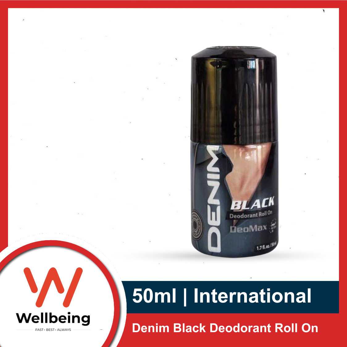 Picture of Denim Black Deodorant Roll On for Men 50ml | International