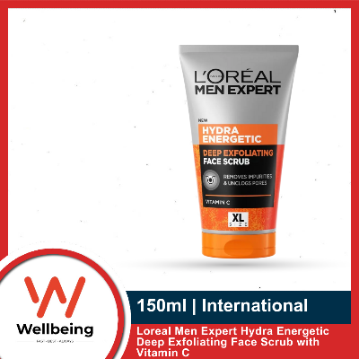 Picture of Loreal Men Expert Hydra Energetic Deep Exfoliating Face Scrub with Vitamin C - XL Size 150ml