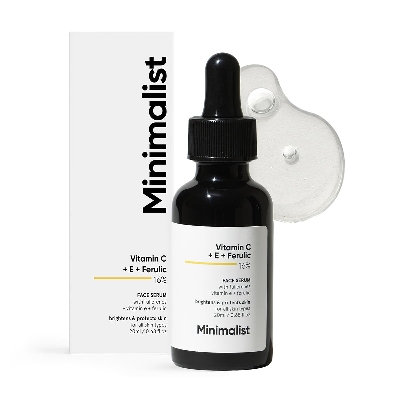 Picture of Minimalist 16% Vitamin C Serum With Vitamin E & Ferulic Acid for Anti Aging & Glow 30ml | Reduces Skin Damage & Redness to Brighten Dull Complexion | For All Skin Types | For Women & Men | India