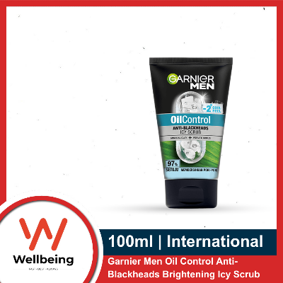 Picture of Garnier Men Oil Control Anti-Blackheads Brightening Icy Scrub 100ml | Indonesia