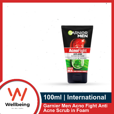 Picture of Garnier Men AcnoFight Anti-Acne Scrub In Foam Facial Cleanser 100ml | Indonesia