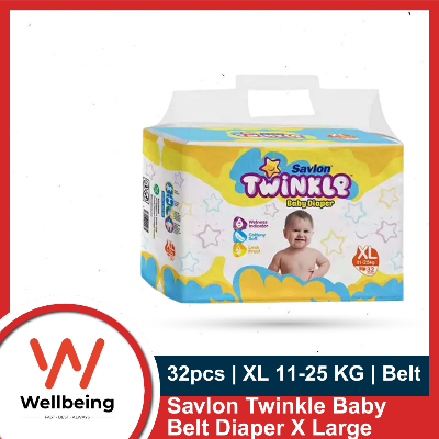 Picture of Savlon Twinkle Baby Belt Diaper Extra Large 11-25 KG 32pcs