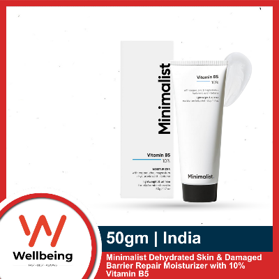 Picture of Minimalist Vitamin B5 10% Moisturizer 50g | Minimalist Dehydrated Skin & Damaged Barrier Repair Moisturizer with 10% Vitamin B5 | Oil-Free Hydration & Lightweight Gel Formula | Fast-Absorbing & Non-Sticky Lightweight Winter Cream For Women & Men | Fragran