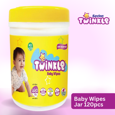 Picture of Savlon Twinkle Baby Wipes 120pcs Jar
