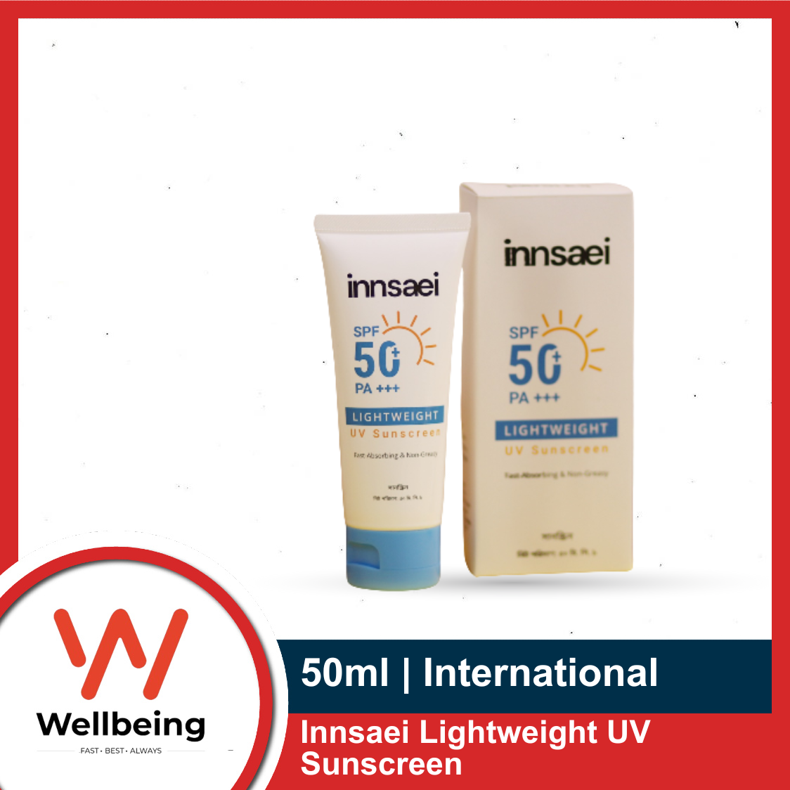 Picture of Innsaei Lightweight UV Sunscreen 50ml