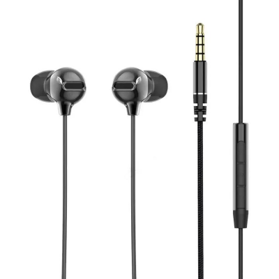 Picture of ROCK Obsidian Stereo In Ear Rau0695 Earphone 3.5mm Immersive Headset Earbuds with Mic Wired Earphone