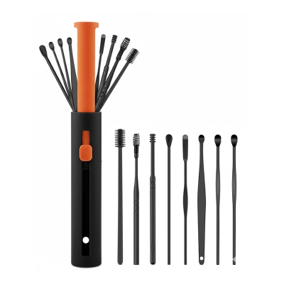 Picture of 8 Pcs/Set Push Pull Ear Pick Stanless Steel Ear Pick Set Ear Wax Removal Kit