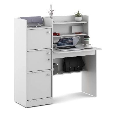 Picture of Furniture Express Modern Reading Table/Study Desk/Laptop Desk With Three Large Storage And Lock - Organize Your Workstation Effectively